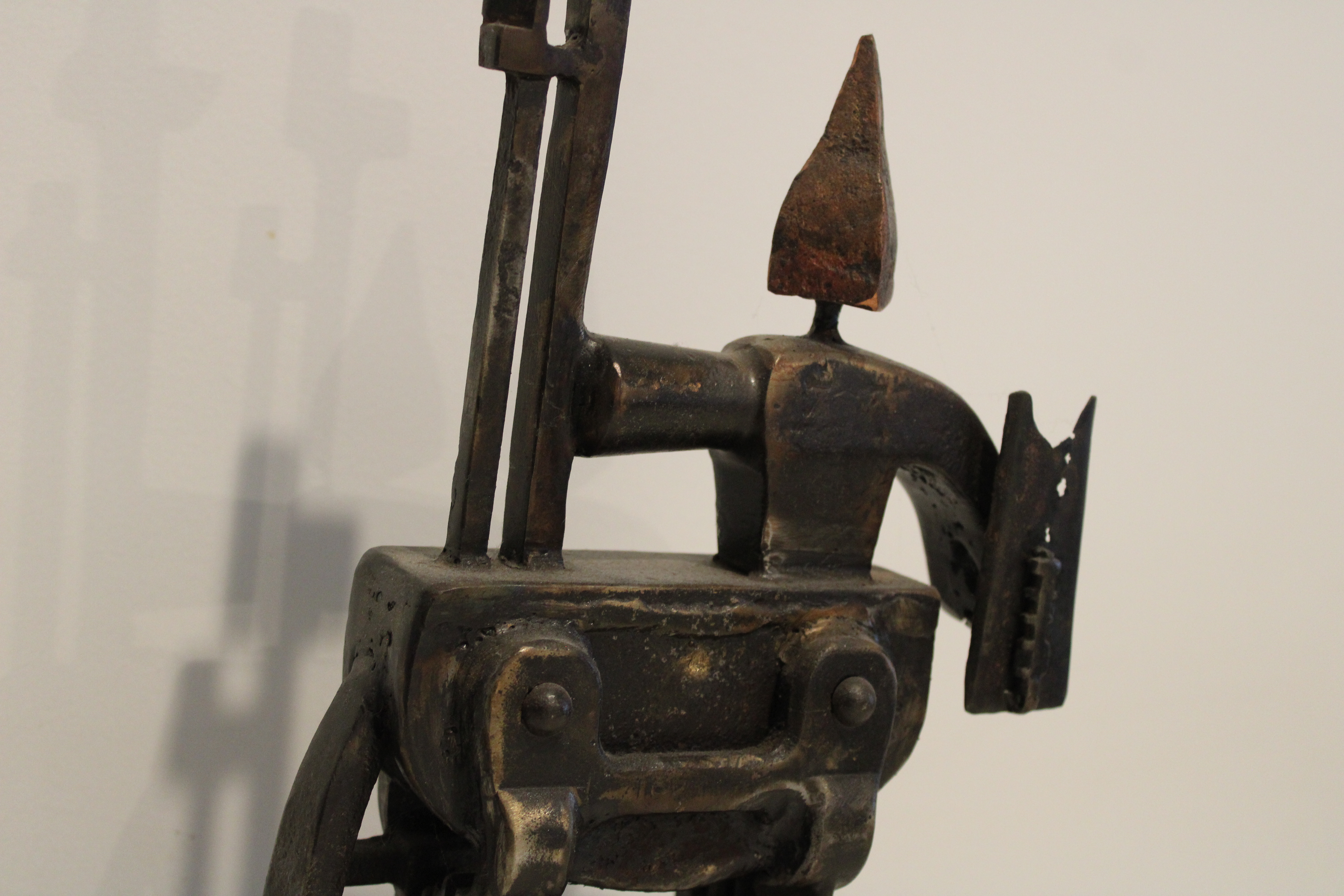 Close up of abstract horse sculpture