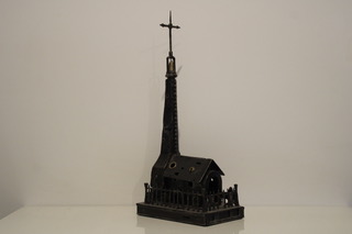 Gothic church steel sculpture