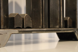 Close up of abstract cityscape sculpture