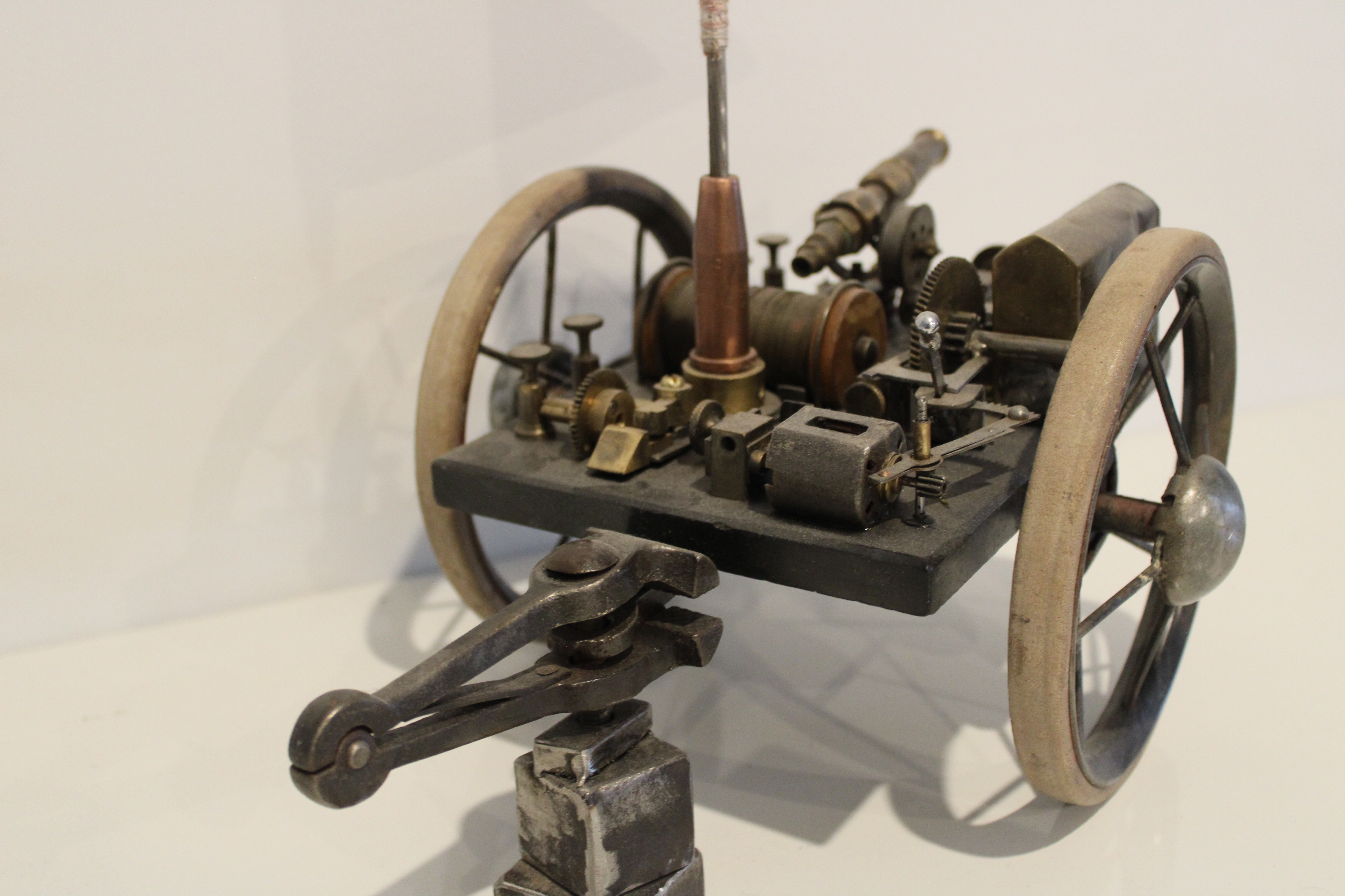 Close up of The Vaccinator sculpture